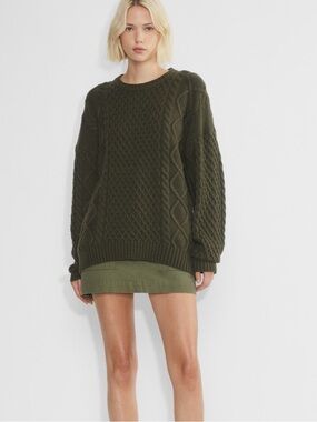 Aritzia Peggy Oversized  Cable Wool Sweater
